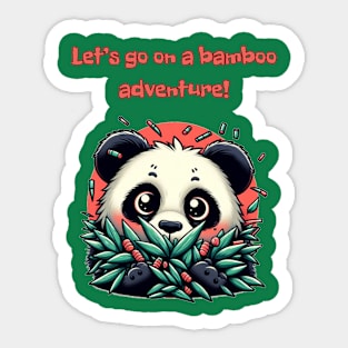 Panda’s Bamboo Quest, playing with a sweet, adorable, lovable panda Sticker